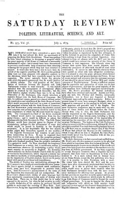 Saturday review Samstag 4. Juli 1874