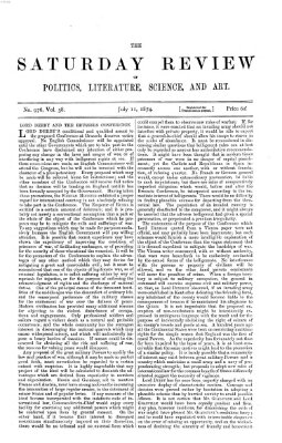 Saturday review Samstag 11. Juli 1874