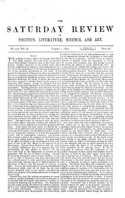 Saturday review Samstag 1. August 1874