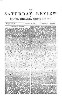 Saturday review Samstag 26. September 1874