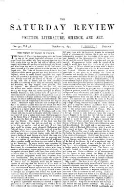 Saturday review Samstag 24. Oktober 1874