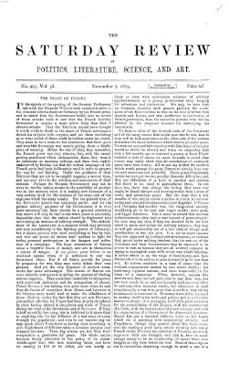 Saturday review Samstag 7. November 1874