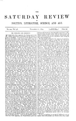 Saturday review Samstag 21. November 1874