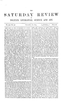 Saturday review Samstag 28. November 1874