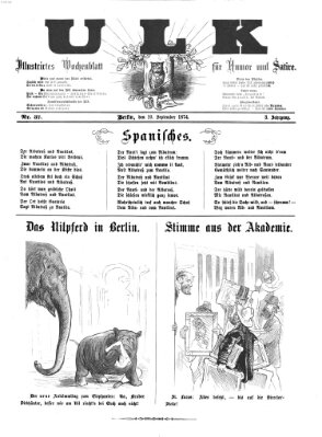 Ulk Donnerstag 10. September 1874