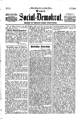 Neuer Social-Demokrat Freitag 30. Januar 1874