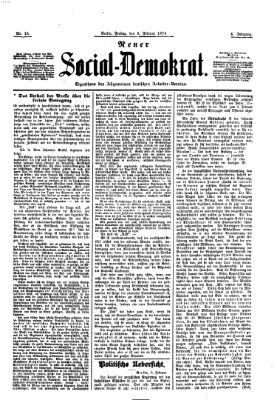 Neuer Social-Demokrat Freitag 6. Februar 1874
