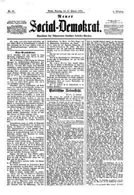 Neuer Social-Demokrat Sonntag 22. Februar 1874