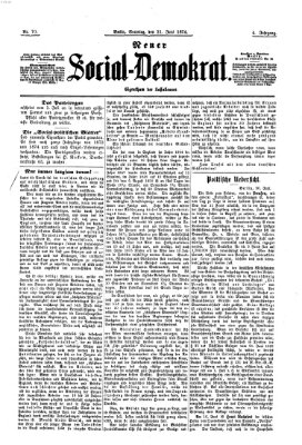 Neuer Social-Demokrat Sonntag 21. Juni 1874