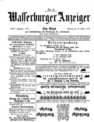 Wasserburger Anzeiger (Wasserburger Wochenblatt) Sonntag 25. Januar 1874