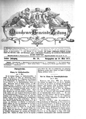 Münchener Gemeinde-Zeitung Sonntag 10. Mai 1874