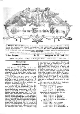 Münchener Gemeinde-Zeitung Sonntag 28. Juni 1874