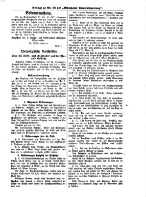 Münchener Gemeinde-Zeitung Sonntag 2. August 1874