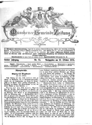 Münchener Gemeinde-Zeitung Donnerstag 22. Oktober 1874