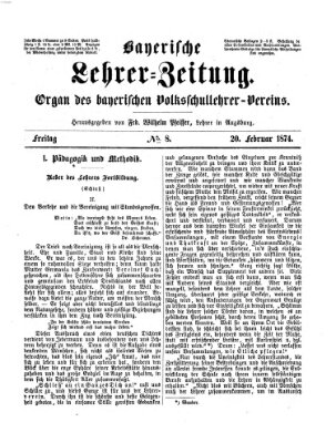 Bayerische Lehrerzeitung Freitag 20. Februar 1874