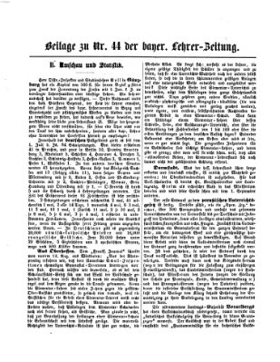 Bayerische Lehrerzeitung Freitag 30. Oktober 1874