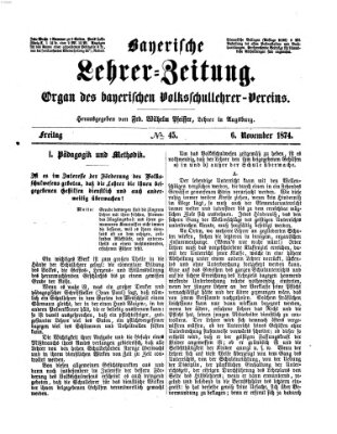 Bayerische Lehrerzeitung Freitag 6. November 1874