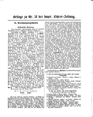 Bayerische Lehrerzeitung Freitag 18. Dezember 1874