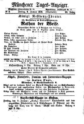 Münchener Tages-Anzeiger Freitag 9. Januar 1874