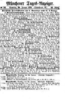 Münchener Tages-Anzeiger Samstag 24. Januar 1874