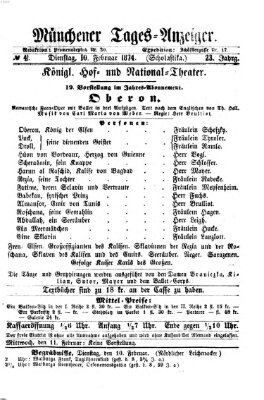 Münchener Tages-Anzeiger Dienstag 10. Februar 1874