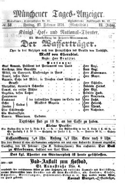 Münchener Tages-Anzeiger Freitag 27. Februar 1874