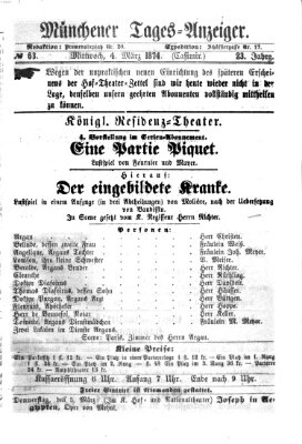 Münchener Tages-Anzeiger Mittwoch 4. März 1874