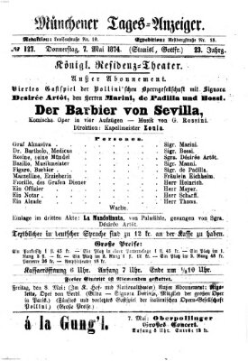 Münchener Tages-Anzeiger Donnerstag 7. Mai 1874