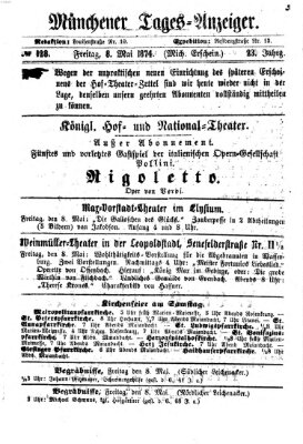 Münchener Tages-Anzeiger Freitag 8. Mai 1874