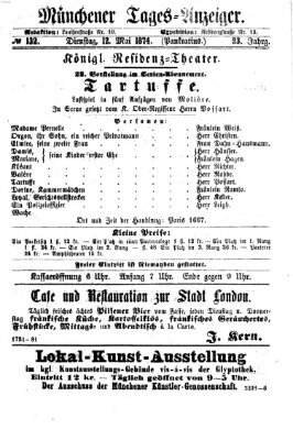 Münchener Tages-Anzeiger Dienstag 12. Mai 1874