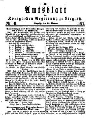 Amts-Blatt der Preußischen Regierung zu Liegnitz Samstag 24. Januar 1874