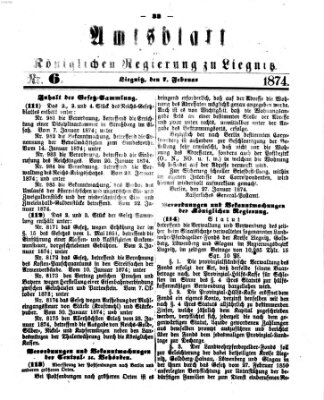 Amts-Blatt der Preußischen Regierung zu Liegnitz Samstag 7. Februar 1874