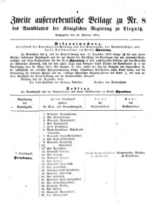 Amts-Blatt der Preußischen Regierung zu Liegnitz Dienstag 24. Februar 1874