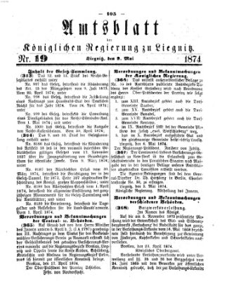 Amts-Blatt der Preußischen Regierung zu Liegnitz Samstag 9. Mai 1874