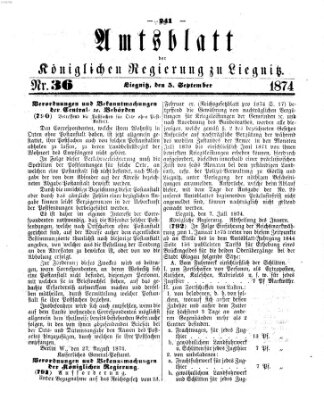 Amts-Blatt der Preußischen Regierung zu Liegnitz Samstag 5. September 1874