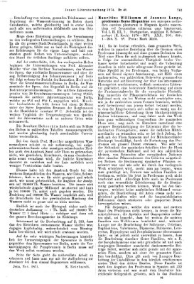 Jenaer Literaturzeitung Samstag 28. November 1874