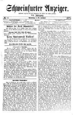 Schweinfurter Anzeiger Samstag 10. Januar 1874