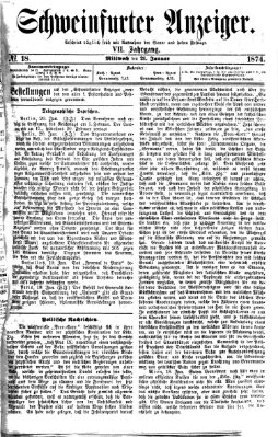 Schweinfurter Anzeiger Mittwoch 21. Januar 1874