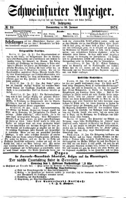 Schweinfurter Anzeiger Donnerstag 22. Januar 1874