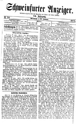 Schweinfurter Anzeiger Mittwoch 28. Januar 1874