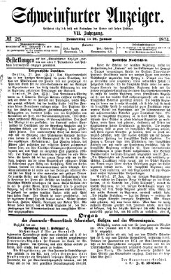 Schweinfurter Anzeiger Donnerstag 29. Januar 1874