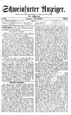 Schweinfurter Anzeiger Freitag 30. Januar 1874