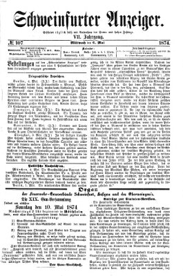 Schweinfurter Anzeiger Mittwoch 6. Mai 1874