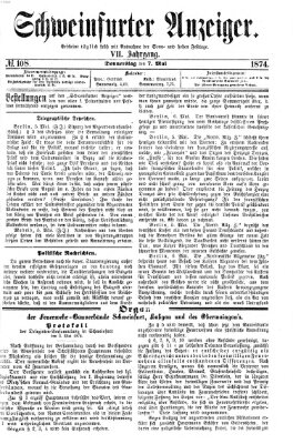 Schweinfurter Anzeiger Donnerstag 7. Mai 1874