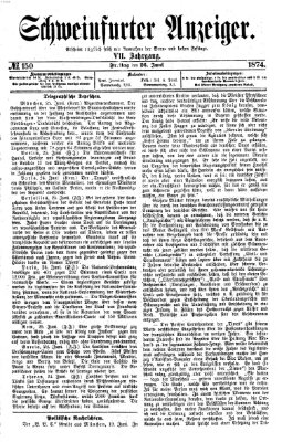 Schweinfurter Anzeiger Freitag 26. Juni 1874