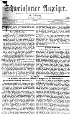 Schweinfurter Anzeiger Samstag 11. Juli 1874