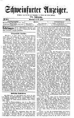 Schweinfurter Anzeiger Montag 13. Juli 1874