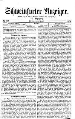 Schweinfurter Anzeiger Montag 3. August 1874