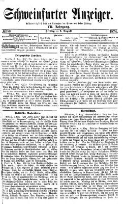 Schweinfurter Anzeiger Freitag 7. August 1874