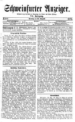 Schweinfurter Anzeiger Freitag 28. August 1874